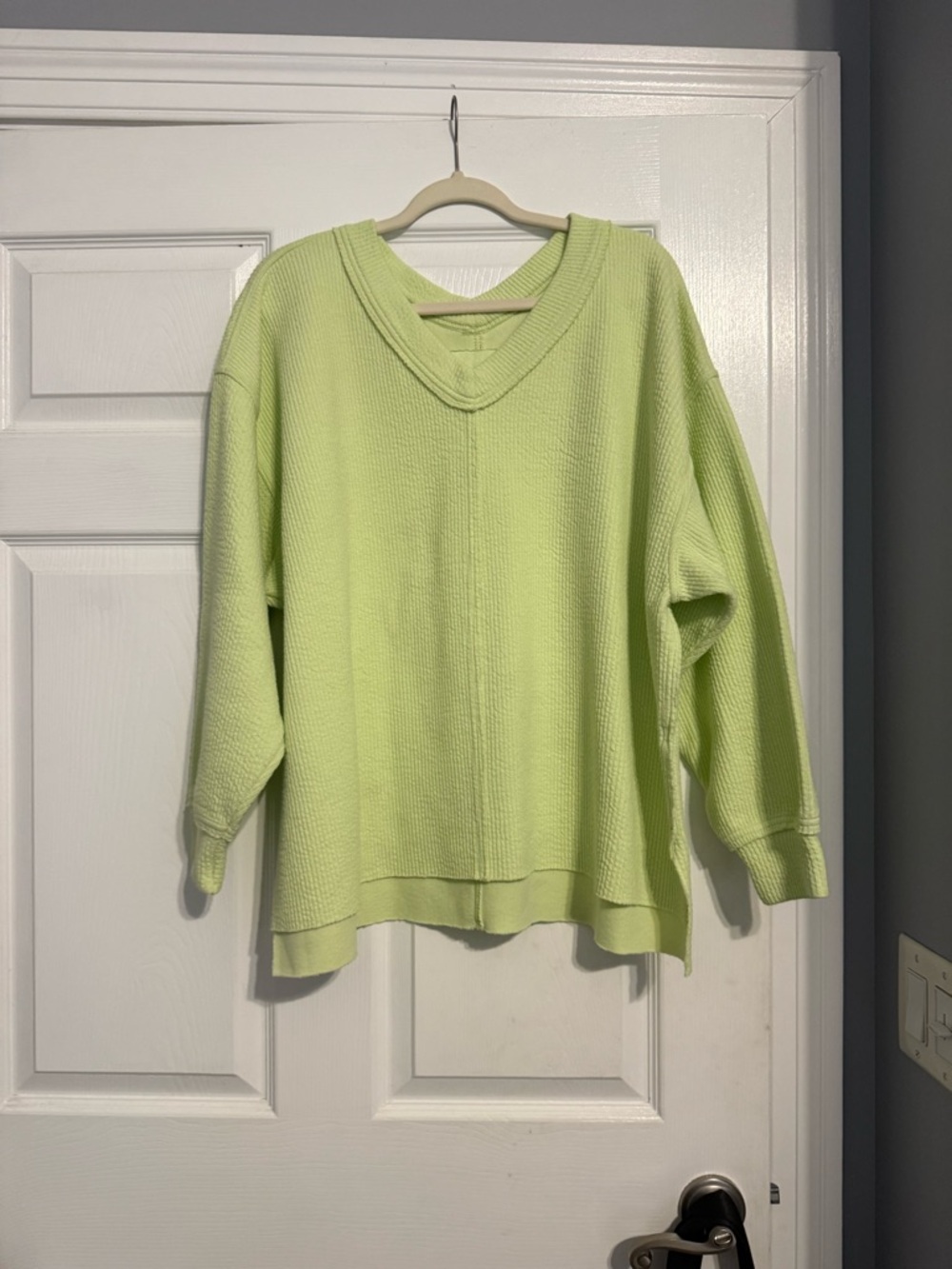 aerie Lime V-Neck Women's Sweater